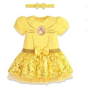 Disney Yellow Princess Dress with Gold Accents